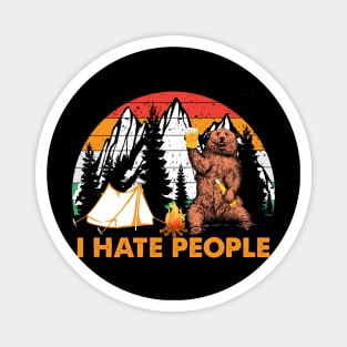 I hate people Sloth Hiking Camping Lover, Hiking Lover, Climping Lover,Camping Gift Magnet